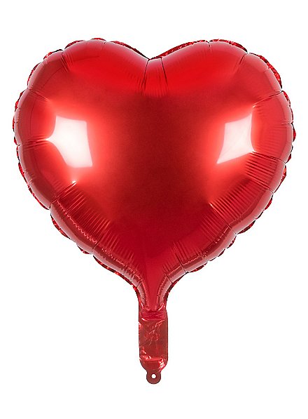 Ballon en plastique rouge en forme de cœur