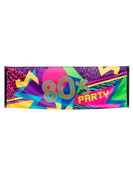 Bannière de fête 80s