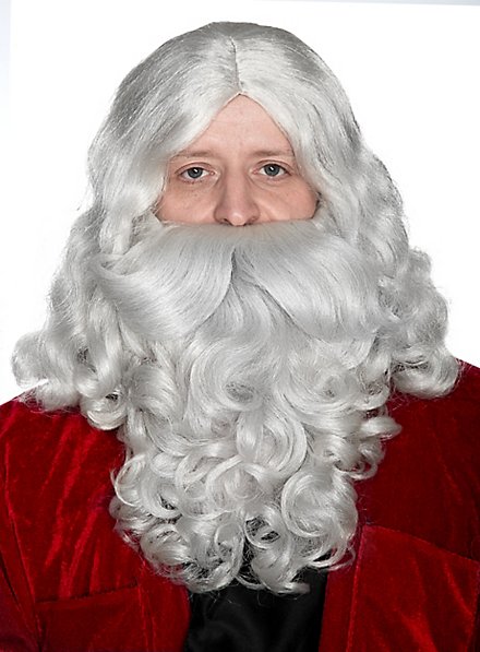 Perruque avec barbe Père Noël adulte - Vegaooparty
