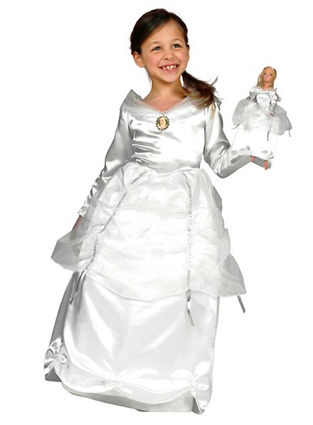 Barbie Prinzessin weiß Kinderkostüm + Puppenkleid