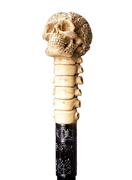 Bastone da passeggio teschio avorio