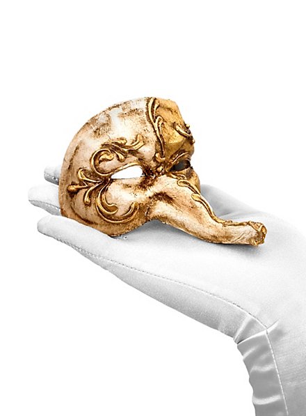 Batocchio piccolo oro bianco Masque vénitien miniature