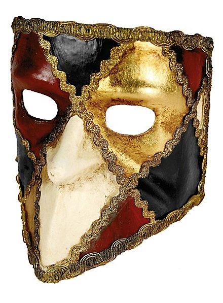 Bauta scacchi colore - Venezianische Maske
