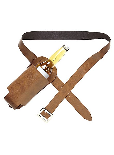Belt with bottle holster