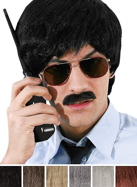 Bigote Detective Con Pelo Natural