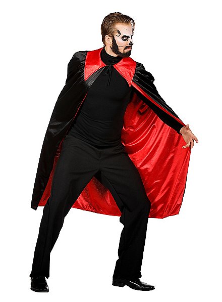 Black and red vampire cape for adults