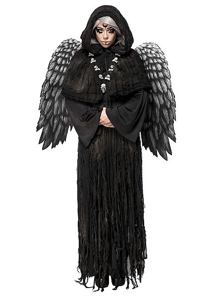 Black angel costume for women