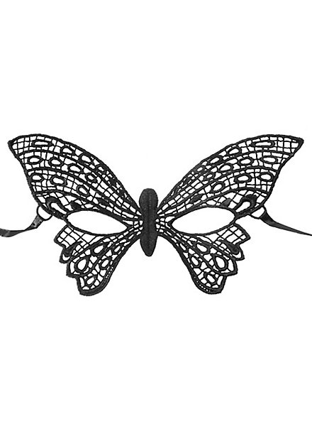 Black lace mask butterfly