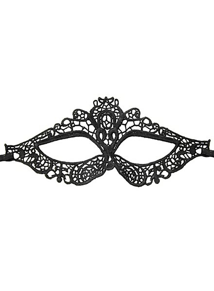 Black lace mask narrow