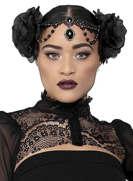 black rose headpiece