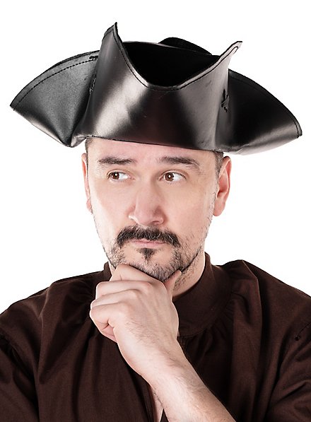 Leather Pirate Tricorn Hat Custom Sized -  UK