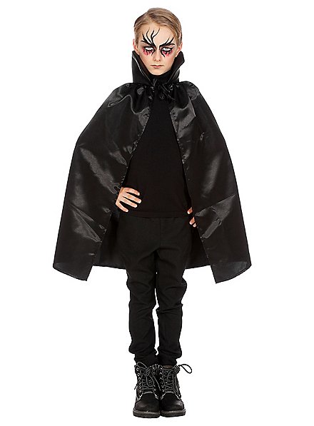 Black vampire cape for children