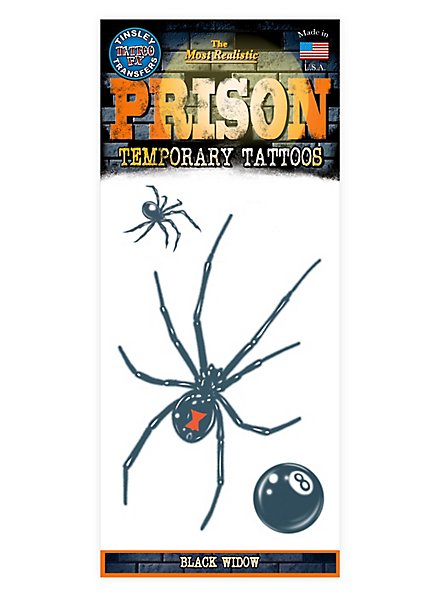 Black Widow Temporary Prison Tattoo