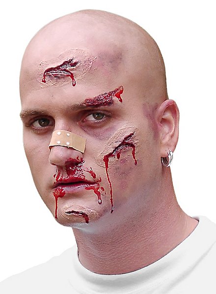 Blessures faciales désagréables - Blessures en latex à coller