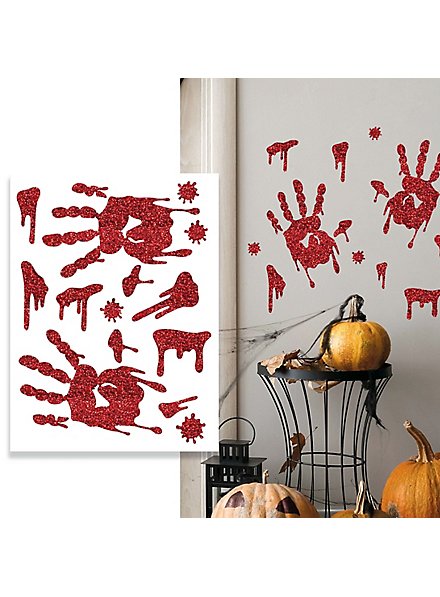 Blodige Håndaftryk – Dekorations-Klistermærker