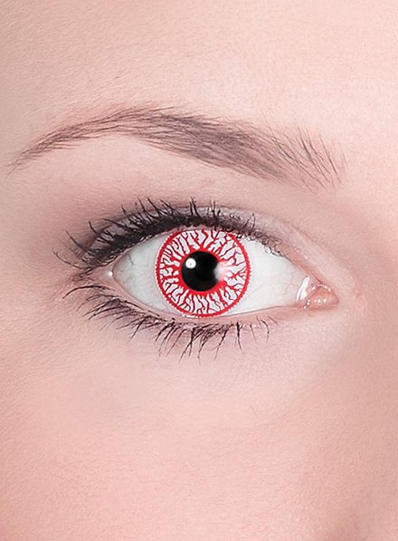 Bloodshot contact lens with dioptric