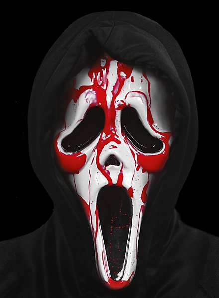 Hooded Dripping Bleeding Ghost Face® Mask from SCREAM - Cappel's