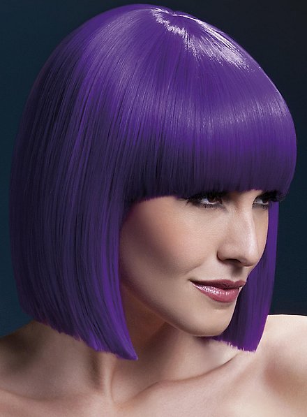 Blunt Cut Wig purple