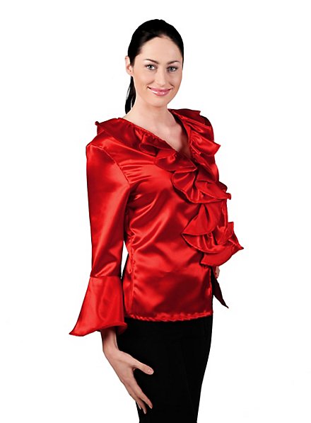 Blusa De Satén Roja