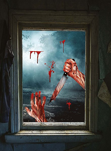 Blutige Killerhände – Fenster-Aufkleber