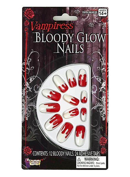 Blutige Vampir-Fingernägel  