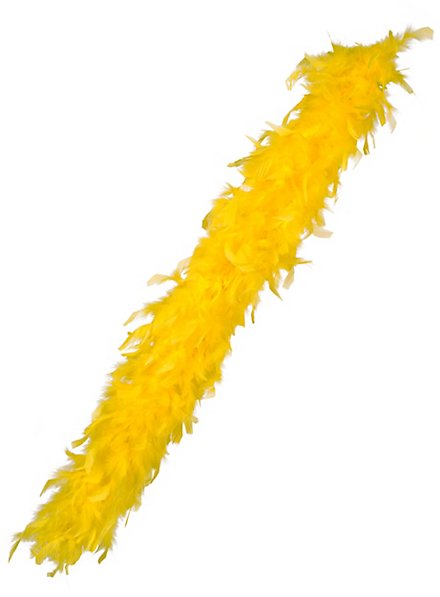 Boa en plumes jaune