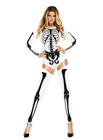 Body squelette blanc avec jambières