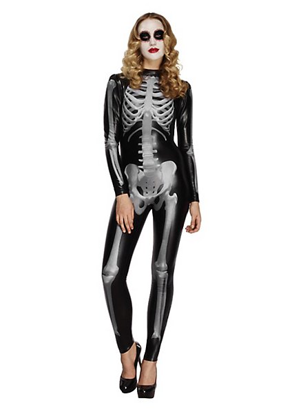 Bone skeleton vinyl suit