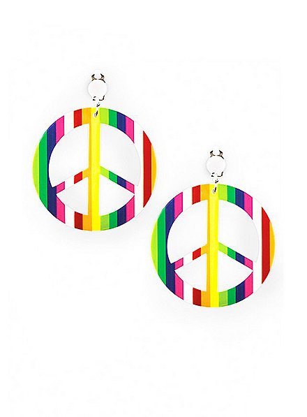 Boucles D Oreilles Arc En Ciel Peace Maskworld Com