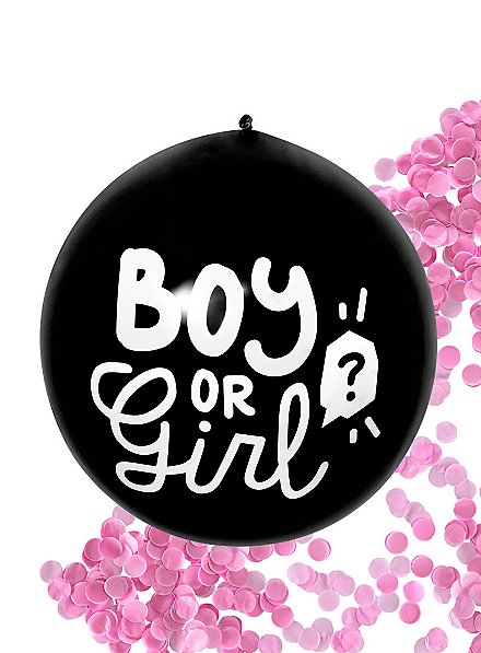 Boy or Girl confettiballon roze