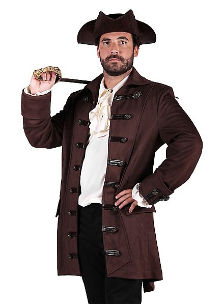 Brown pirate coat for men - maskworld.com