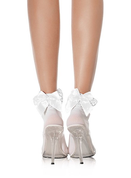 Calzini bianchi con fiocco