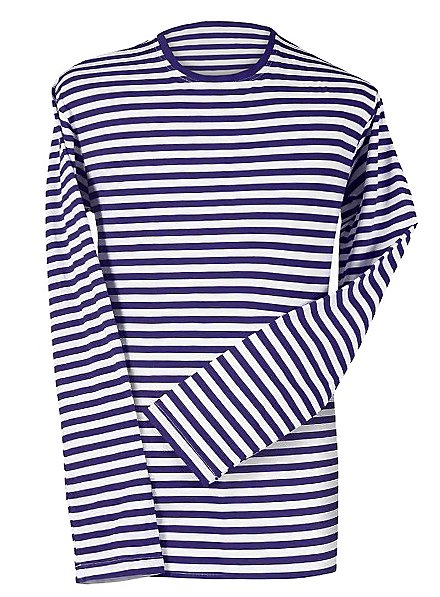Camicia a righe da uomo a maniche lunghe blu e bianca - adatta per tutti i giorni