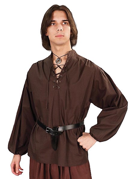 Camicia medievale - bracciante marrone
