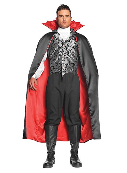 Halloween Vampire Cape Adulte Noir Rouge Dracula Costume Déguisement Cape