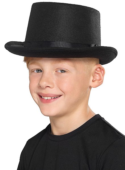 YUOIUX Cappello A Cilindro Nero Per Bambini – Elegante E Mago, In Lana Traspirante, Taglia 50-56 Cm Per Feste E Giochi Di Ruolo