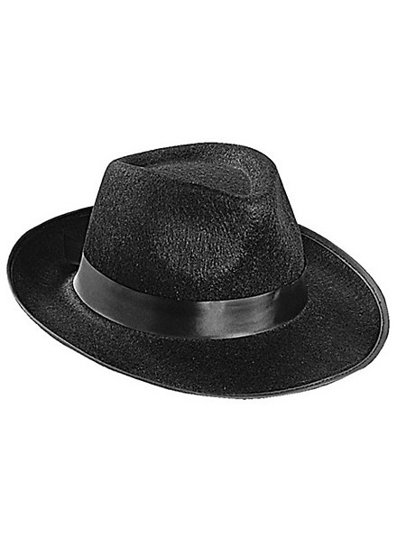Cappello Fantasia Abito Cappello Trilby Nero Gangster Anni '20 - Stile Al Capone, Unisex, Per Costumi E Feste Bombetta Cappello Donna