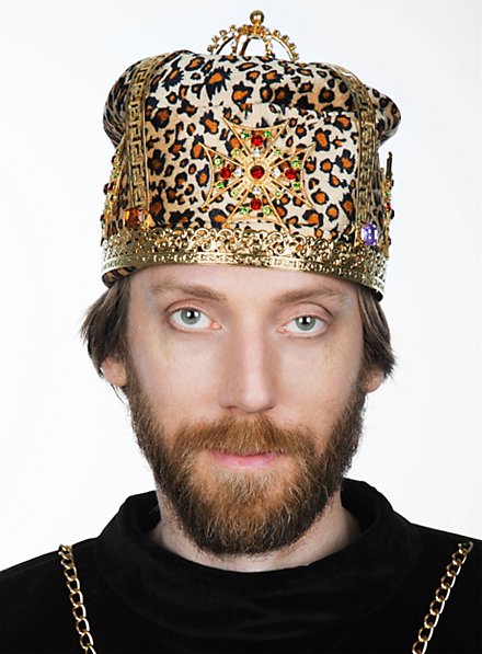 Cappello con corona leopardata