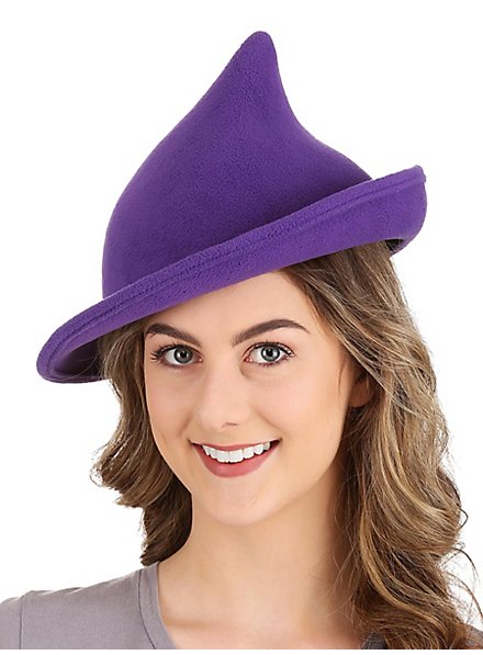 Cappello corto da strega viola