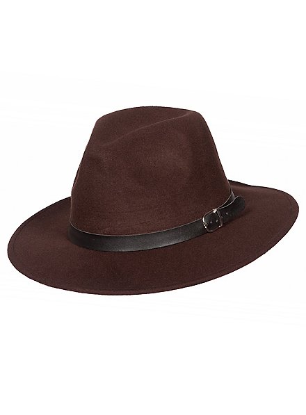 Chapeau à Bords Larges En Feutre De Laine Marron - Taille 57 - Pour Femme - Neuf Sans étiquettes