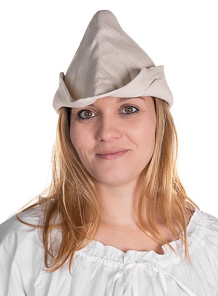 Cappello medievale in pelle Deluxe modello Alatriste, colore marrone