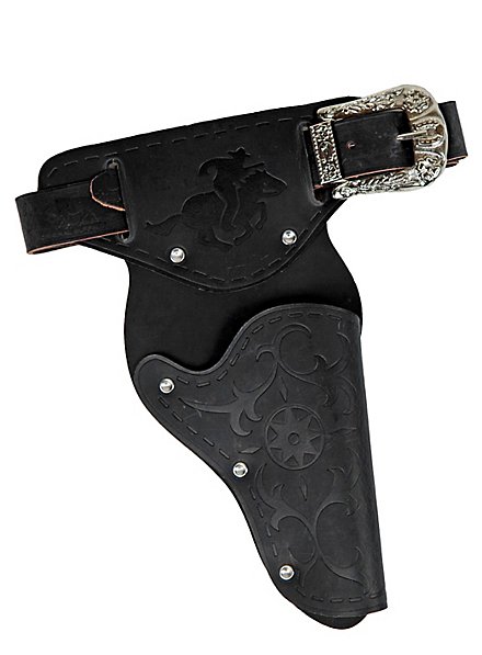 Ceinture pistolet western noire