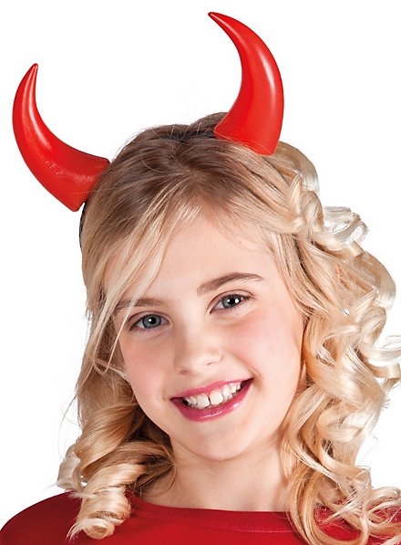Cerchietto per capelli con corna da diavolo per bambini