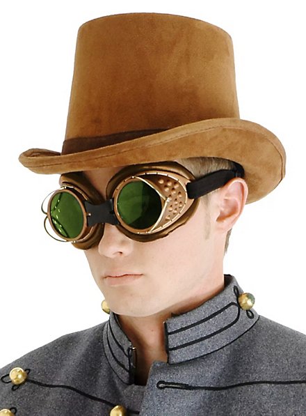 Chapeau de cocher steampunk marron