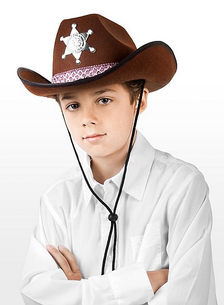 Chapeau de cow-boy brun pour enfant