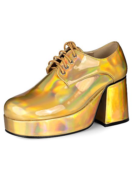 Chaussures années 70 Homme dorées