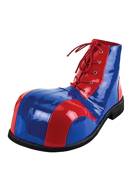 Chaussures de clown rouges et bleues