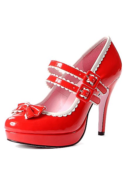 Chaussures de soubrette rouges
