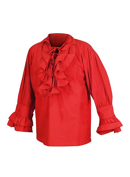 Chemise à volants - Renaissance, rouge