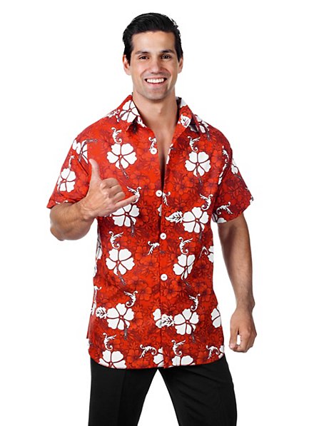 Chemise hawaïenne rouge